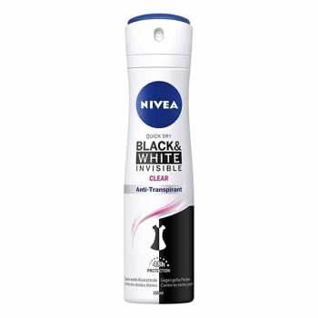 اسپری نیوا ضد تعریق بدن زنانه نیوآ مدل black & white clear حجم 150 میلی لیتر