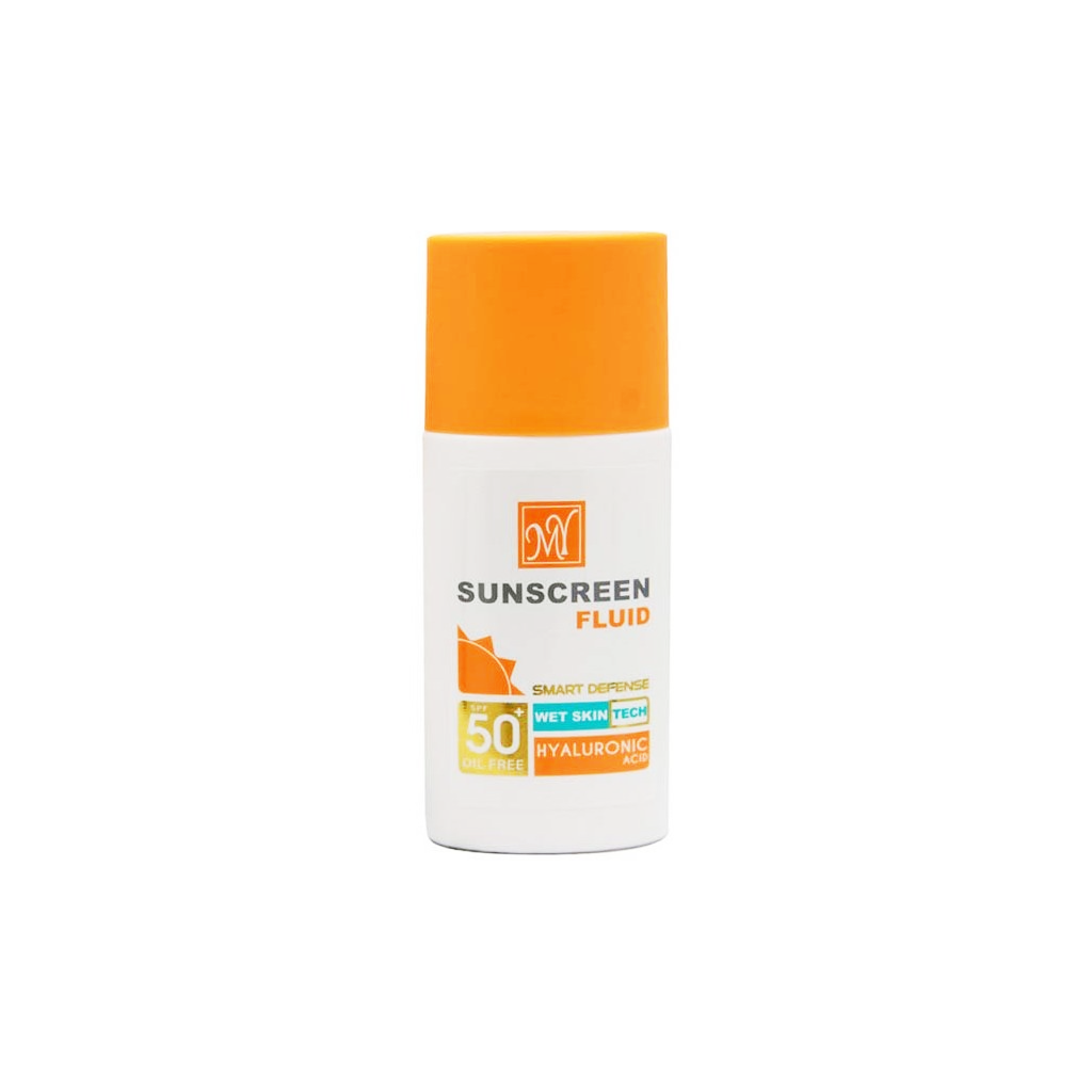 فلوئید ضد آفتاب بی‌رنگ مای SPF50 مدل Hyaluronic Acid مناسب انواع پوست و حجم 50 میلی‌لیتر