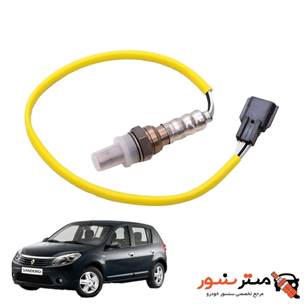 سنسور اکسیژن رنو ساندرو NTK ژاپن سیم زرد اصلی — تصویر ۲