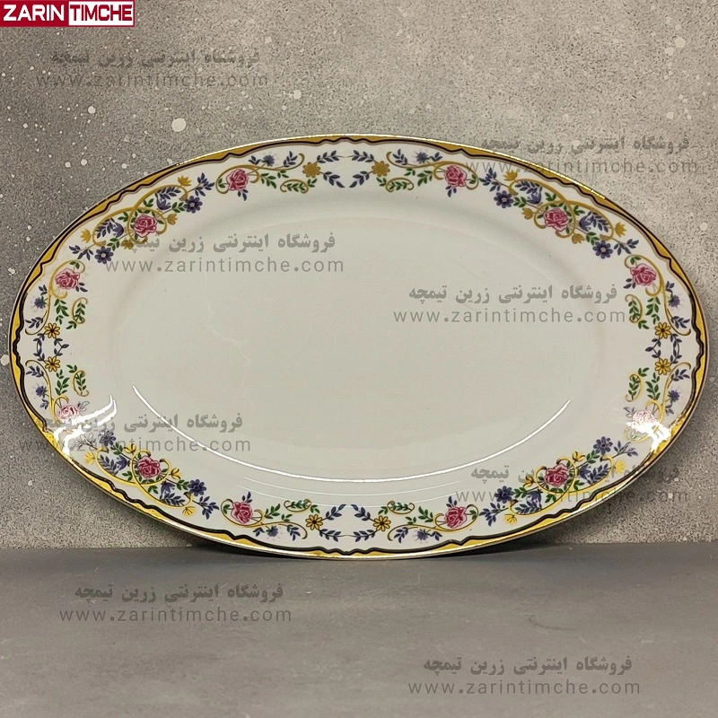 دیس چینی زرین مدل گلستان سایز 38