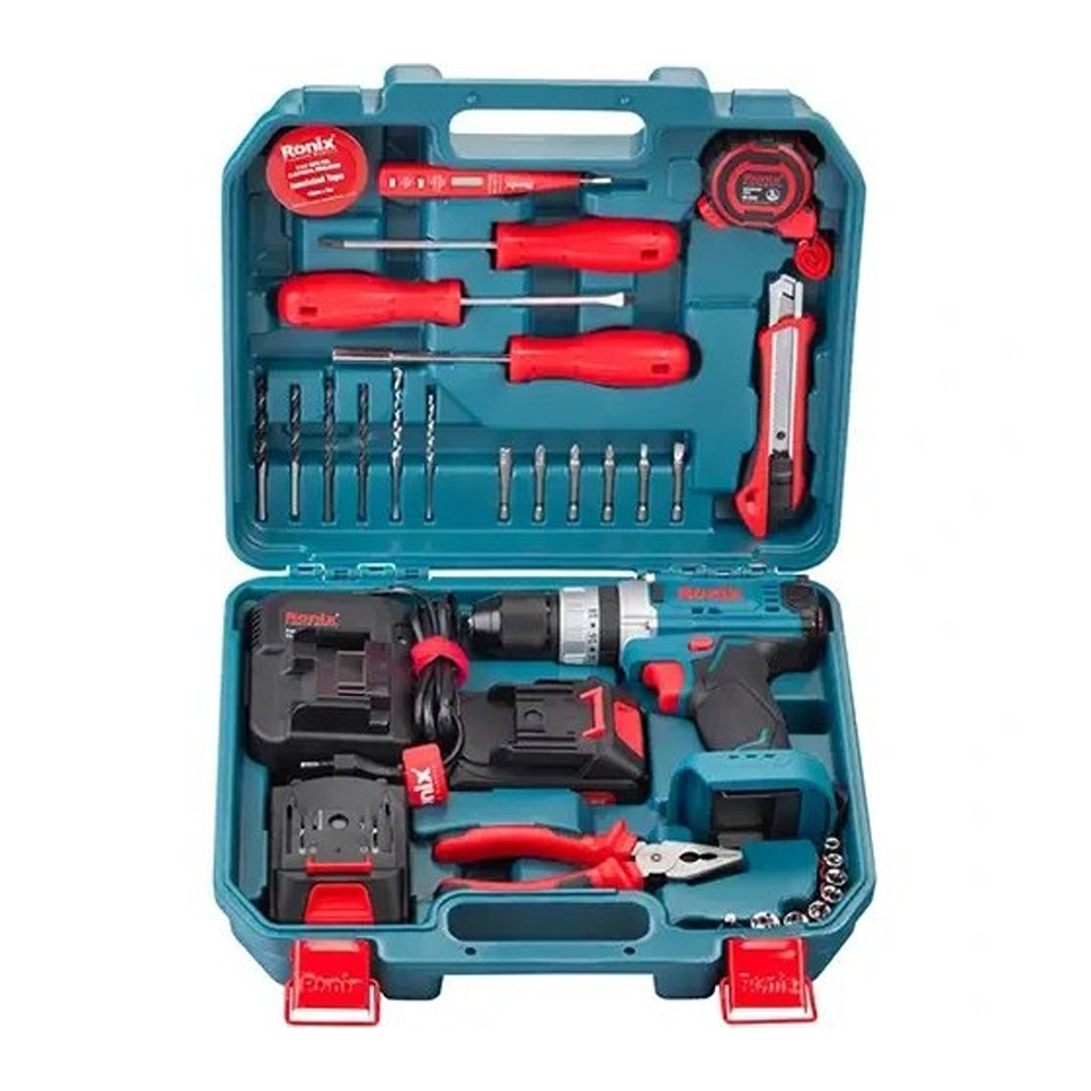 کیت دریل شارژی 16 ولت دو باطری 33 پارچه مدل RS-8615