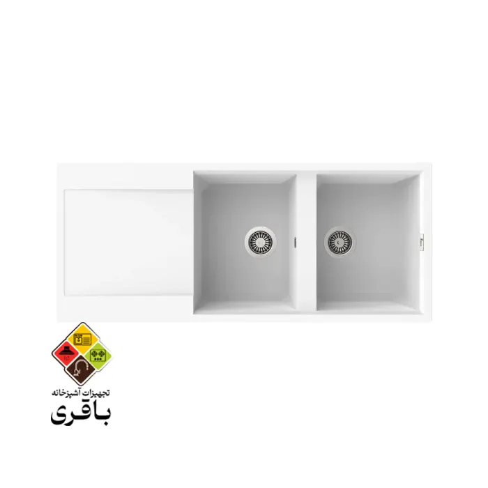سینک گرانیتی بیمکث مدل ۴۶۰۴ سفید — تصویر ۲