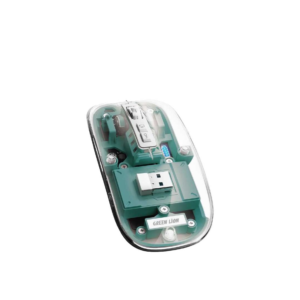 موس ترنسپرنت Green Lion Transparent Mouse 2400DPI 400mAh