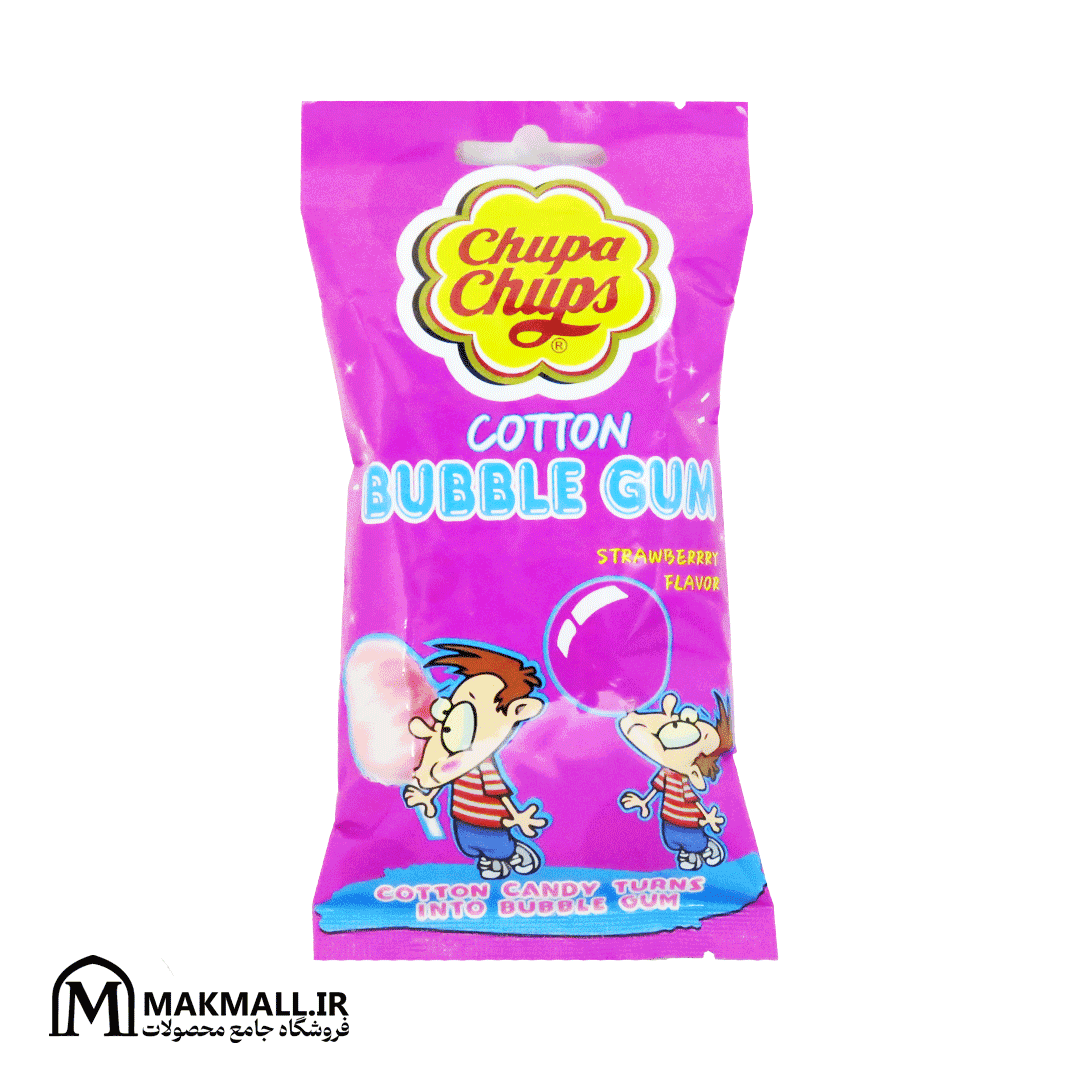 آدامس پشمکی چوپا چوپس توت فرنگی 12 گرم | Chupa Chups Cotton Bubble Gum Strawberry Flavour 12g — تصویر ۲