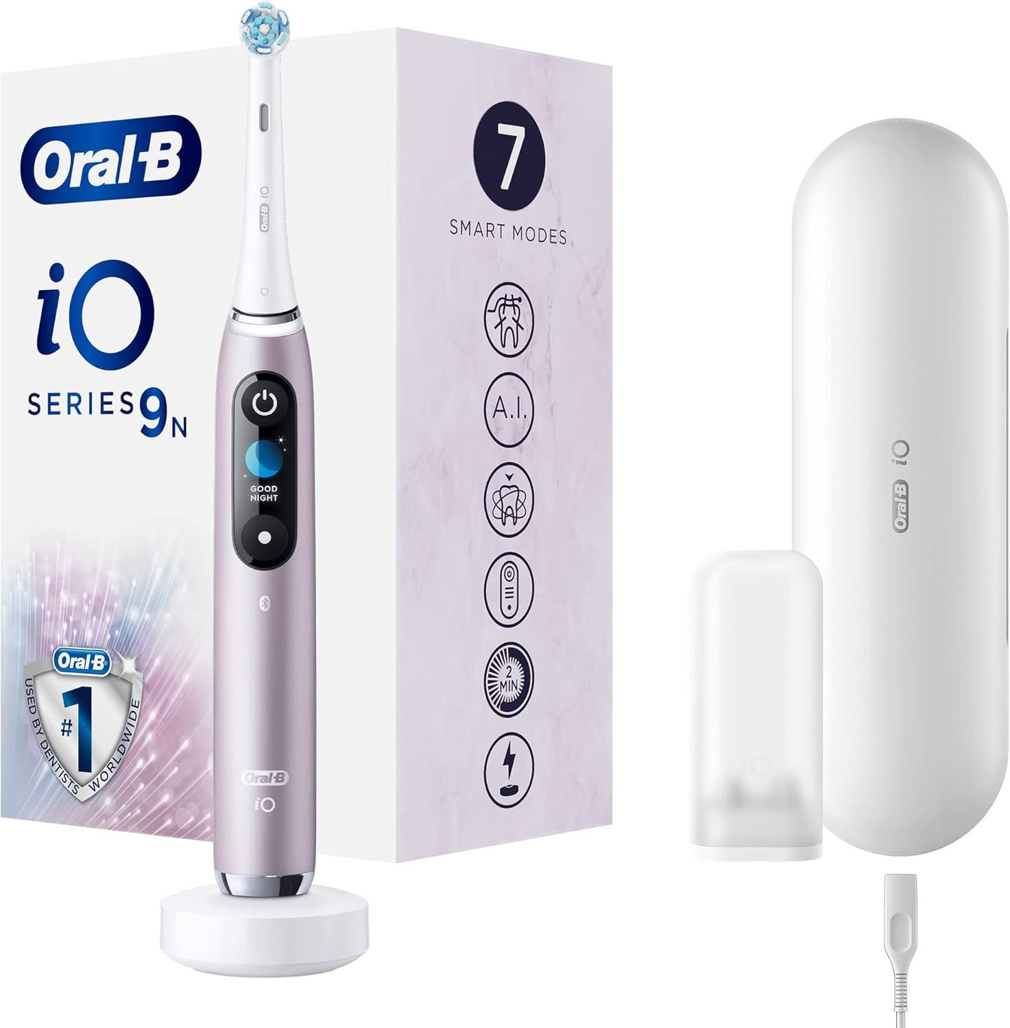 مسواک برقی اورال بی Oral-B iO Series 9 رنگ بنفش — تصویر ۳