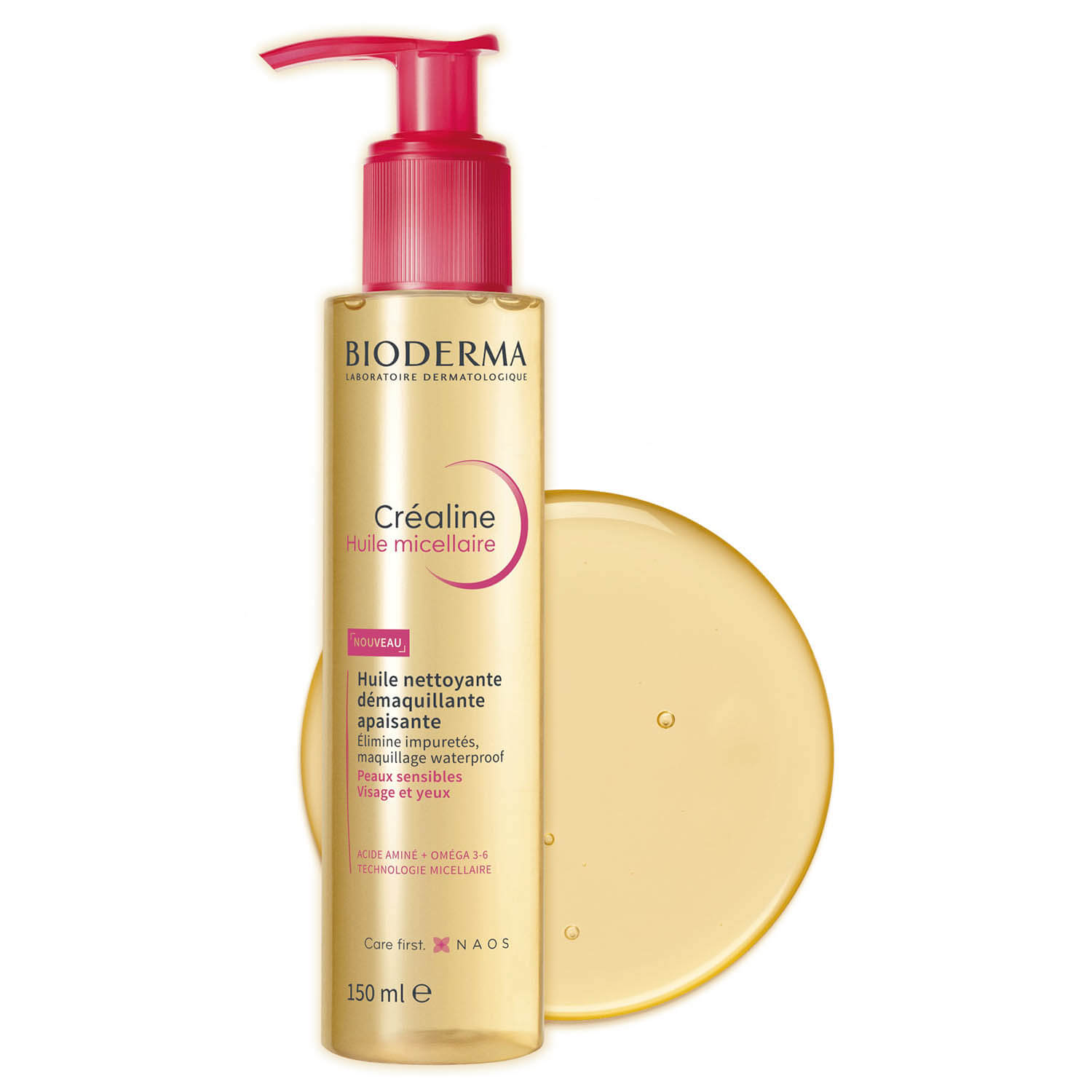 روغن میسلار پاکسازی پوست بایودرما مدل Crealine حجم 150 میل — تصویر ۳
