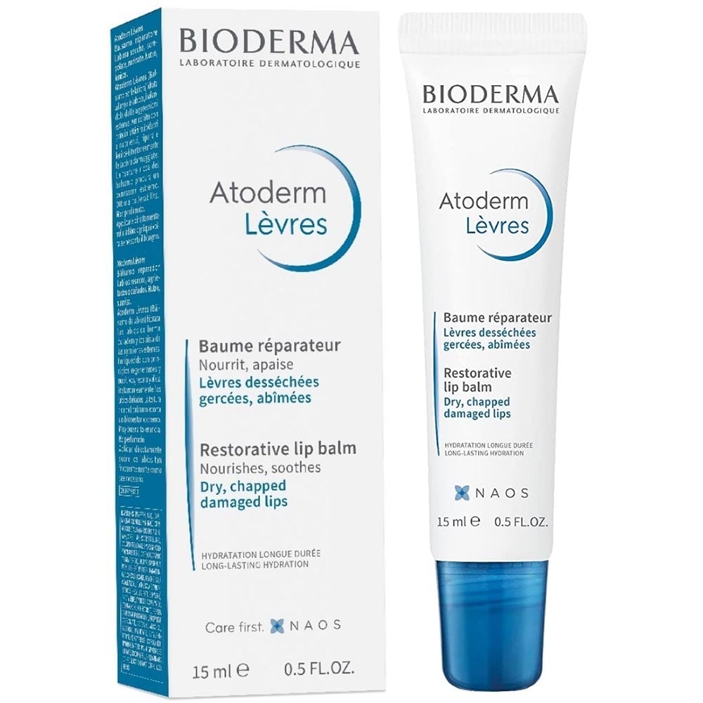 بالم لب مرطوب کننده بایودرما مدل Atoderm حجم 15 میل — تصویر ۳