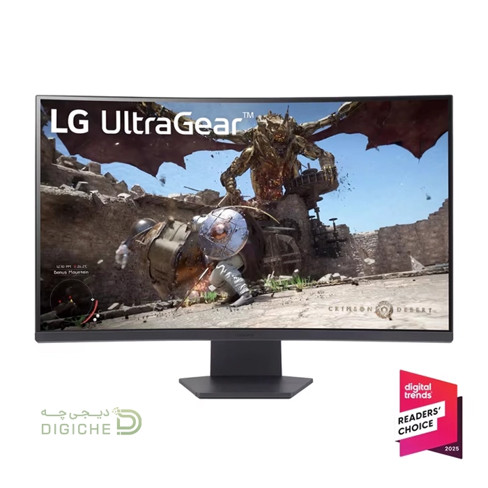 مانیتور خمیده 32 اینچ ال جی مدل LG 32GS60QC-B