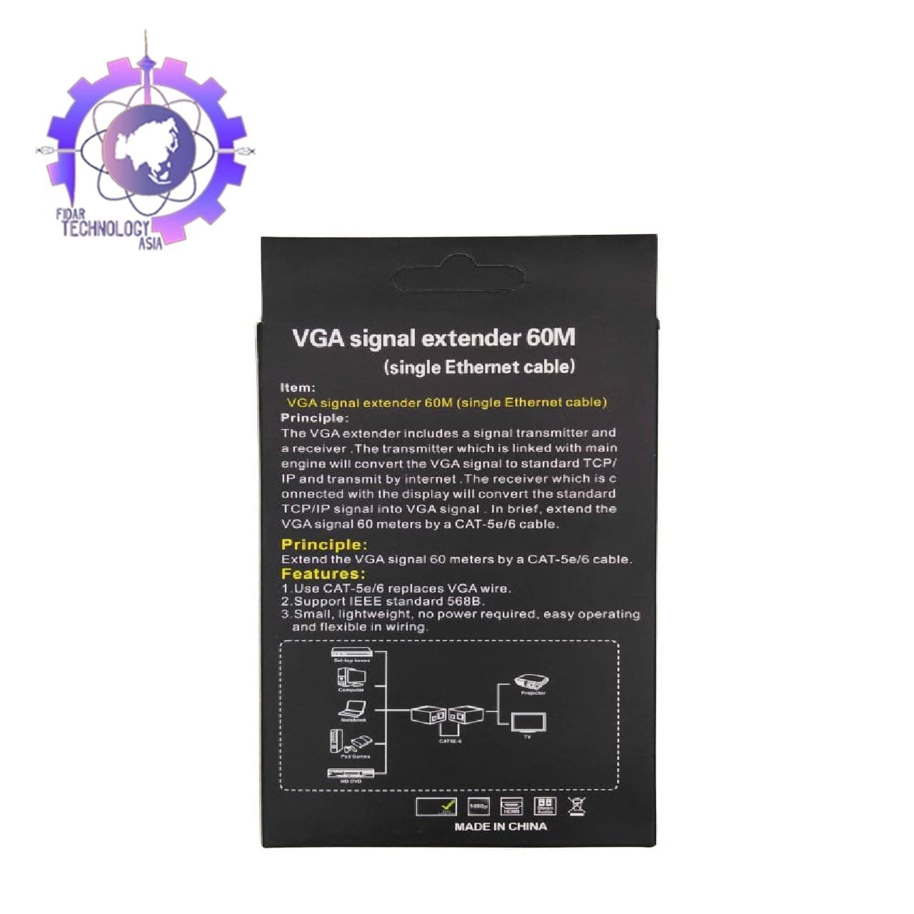 توسعه دهنده Converts HDMI Signal Extender مدل 60M — تصویر ۵