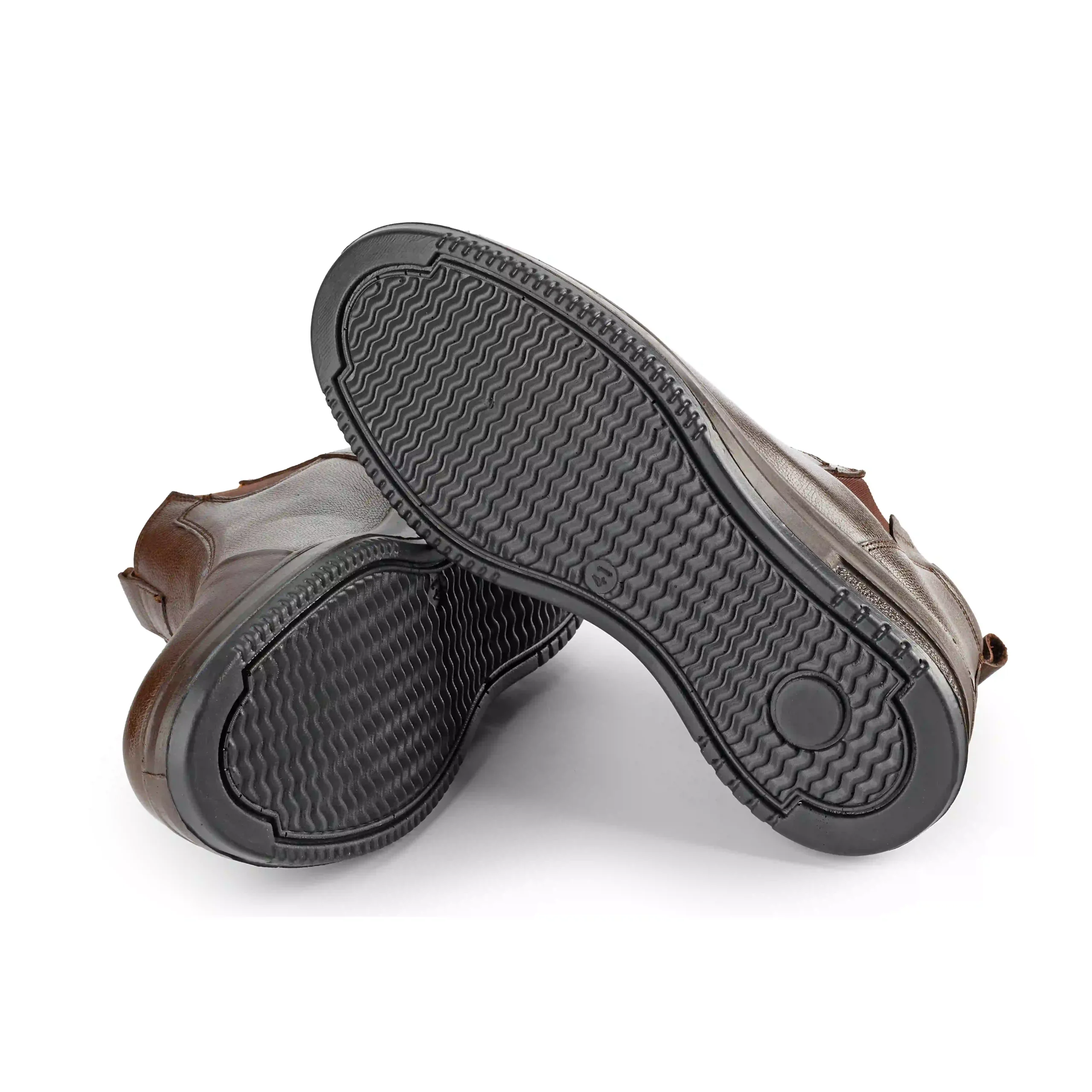 بوت مردانه چرم طبیعی گاوی مدلB1 | رنگ قهوه‌ای — تصویر ۴