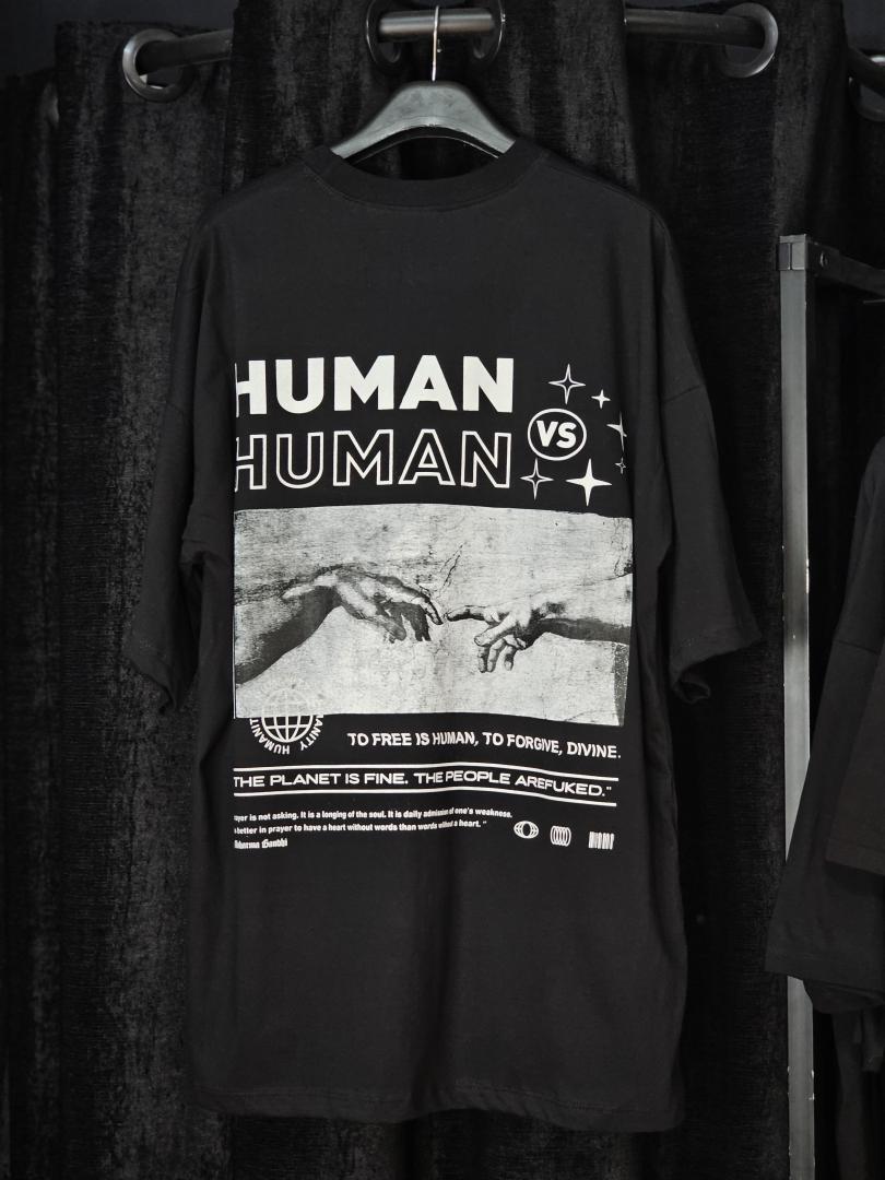 تیشرت لش پشت چاپ HUMAN — تصویر ۴