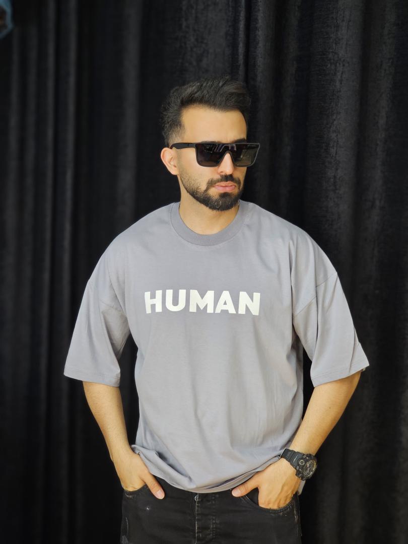 تیشرت لش پشت چاپ HUMAN — تصویر ۳