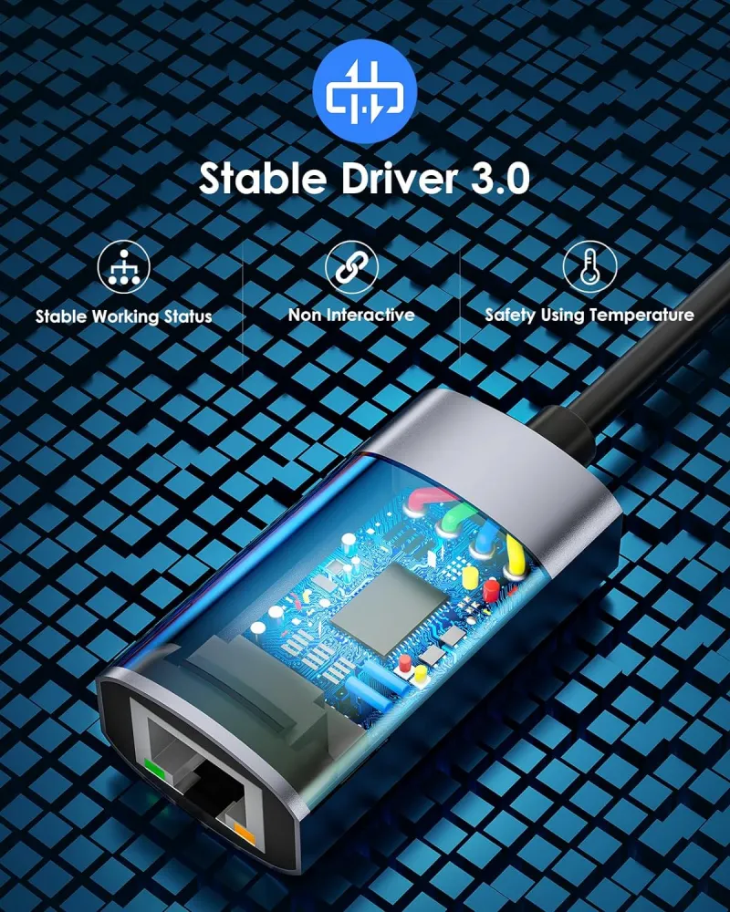 مبدل USB A به HU604 Gigabyte RJ45 برند لنشن LENTION — تصویر ۴