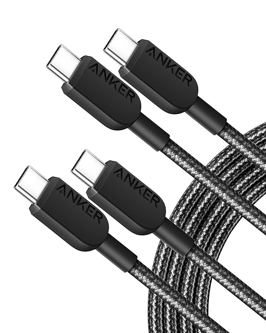 کابل شارژ انکر تایپ سی پک دوتایی 60 وات Anker USB C to USB C Cable, 60 W USB C Cable, USB C Charging Cable