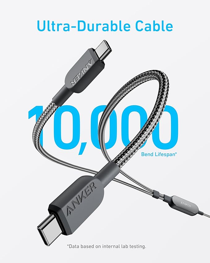 کابل شارژ usb-c انکر 2 در 1 مدل A8895 140W 1.8m — تصویر ۳