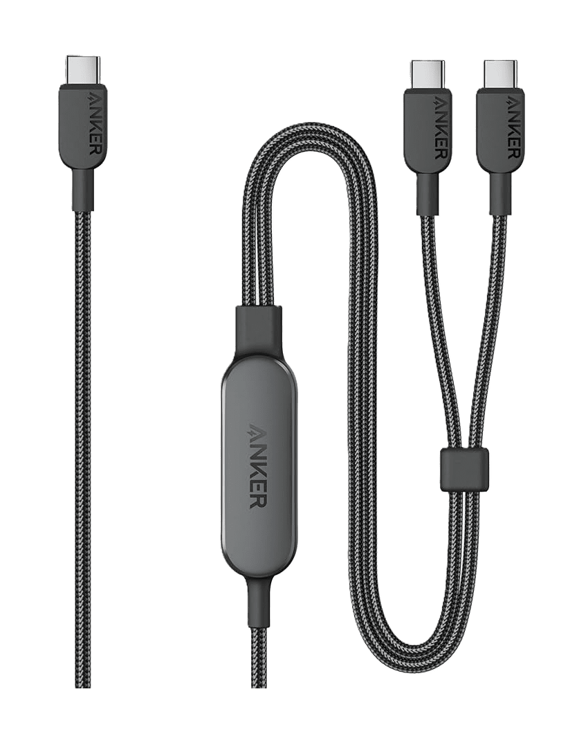 کابل شارژ usb-c انکر 2 در 1 مدل A8895 140W 1.8m