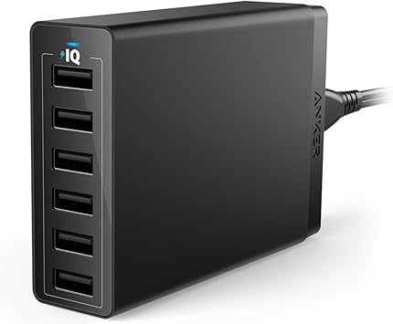 آداپتور 6 پورت 60W انکر Anker Charger, 60W 6 Port USB Charging Station A2123