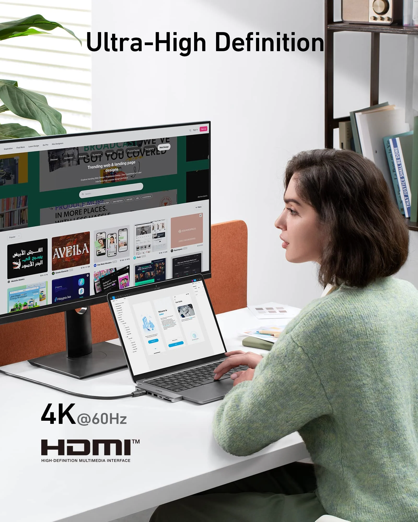 هاب 7 پورت انکر مک بوکی Anker 547 USB-C Hub (7-in-2, for MacBook) A8354 — تصویر ۷