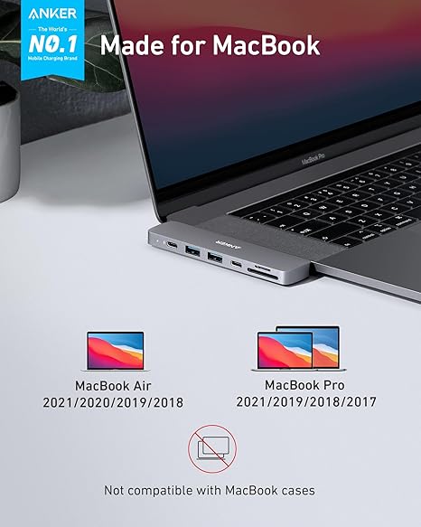 هاب 7 پورت انکر مخصوص مک بوک Anker USB C Hub 7-in-2 مدل A8371 — تصویر ۶