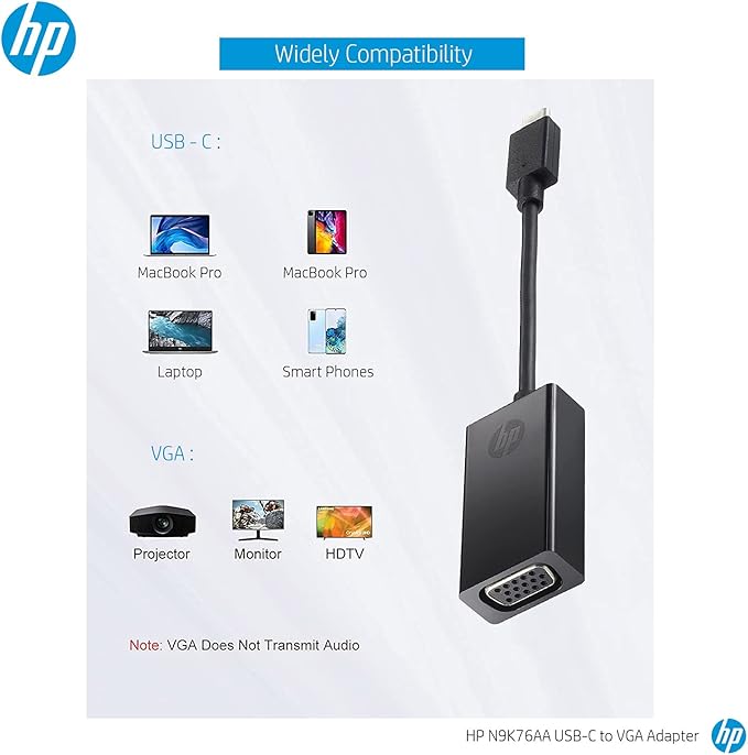 کابل تبدیل USB Type-C به VGA اچ پی hp — تصویر ۵