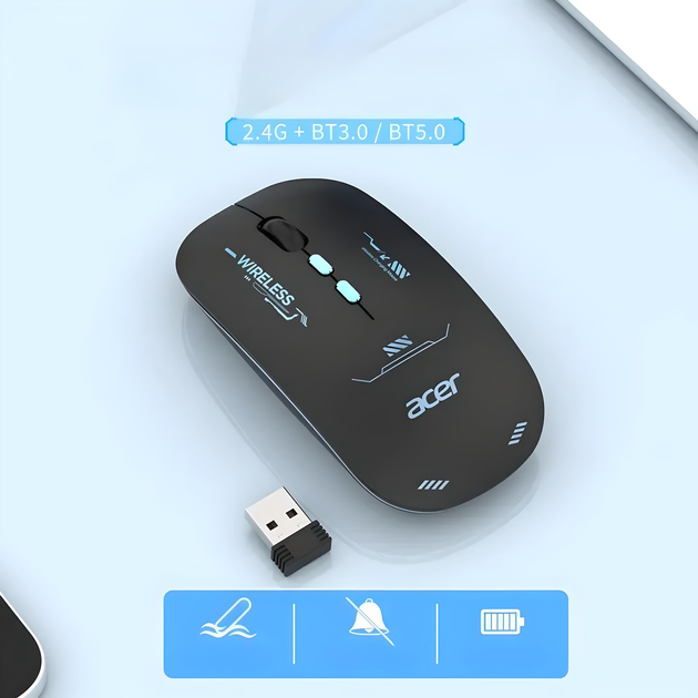 موس ایسر بلوتوثی دانگل دار و شارژی مدل acer L175S-H — تصویر ۴