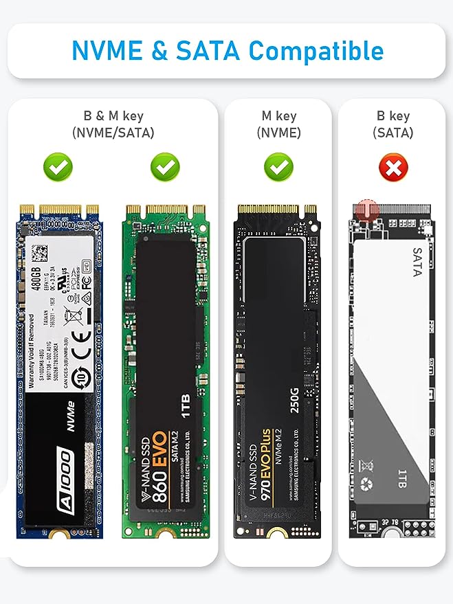 باکس هارد بیکل نسل دو Beikell USB C 3.2 Gen 2*1 10Gbps M.2 NVME SSD Enclosure — تصویر ۶