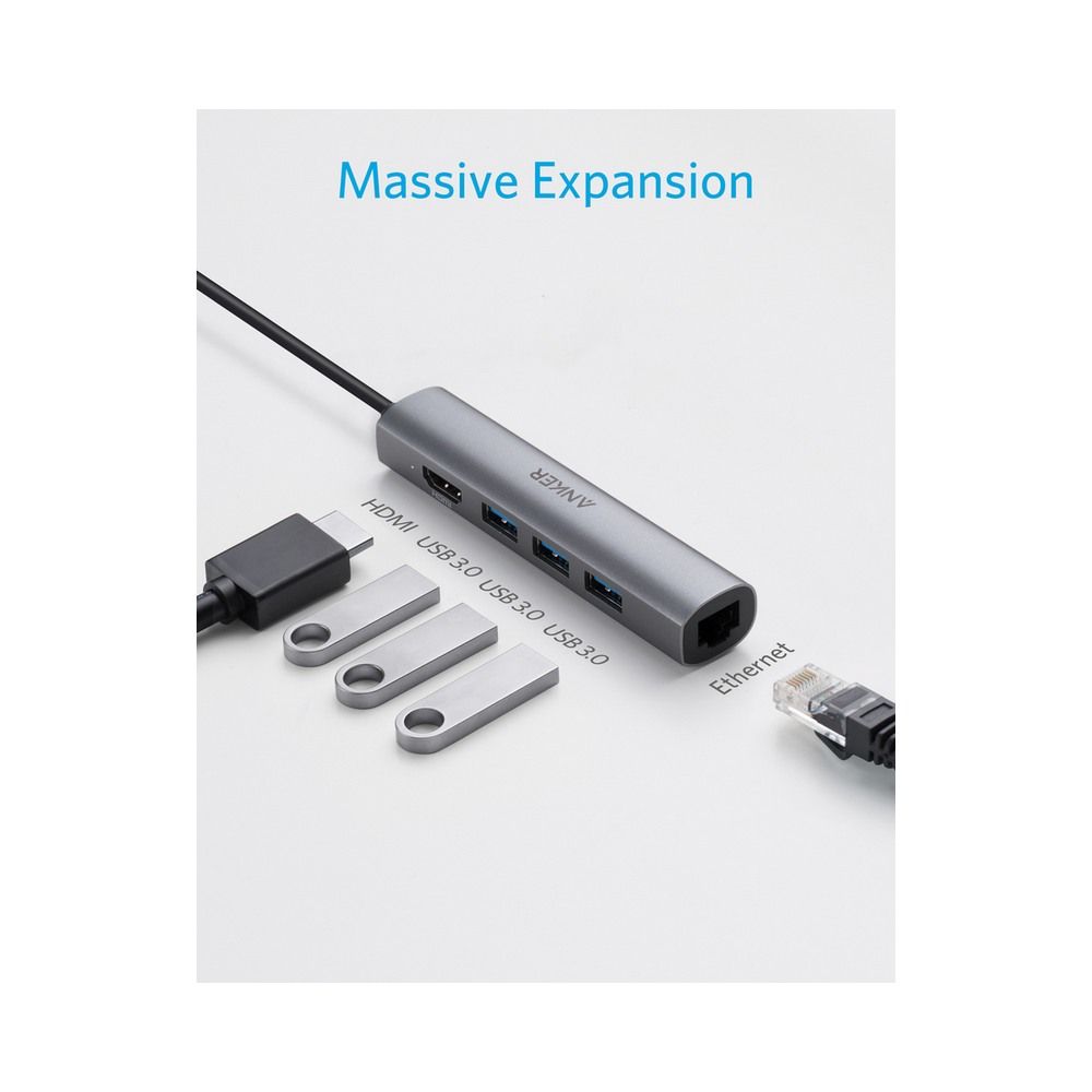 هاب انکر 5 پورت تایپ سی Anker USB C Hub 5-in-1 مدل A8331 — تصویر ۳