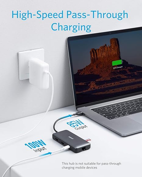 هاب انکر 8 پورت Anker USB-C (اورجینال) — تصویر ۶