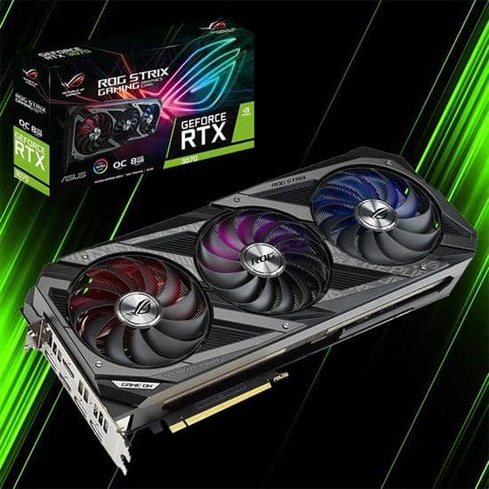 کارت گرافیک ایسوس مدل ASUS ROG-STRIX-RTX3070-O8G-GAMING