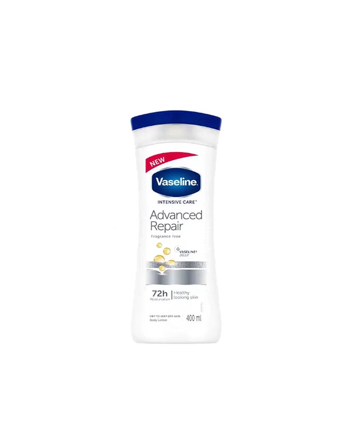 لوسیون بدن ترمیم کننده پوست خشک وازلین 400ml مدل Advanced repair — تصویر ۲