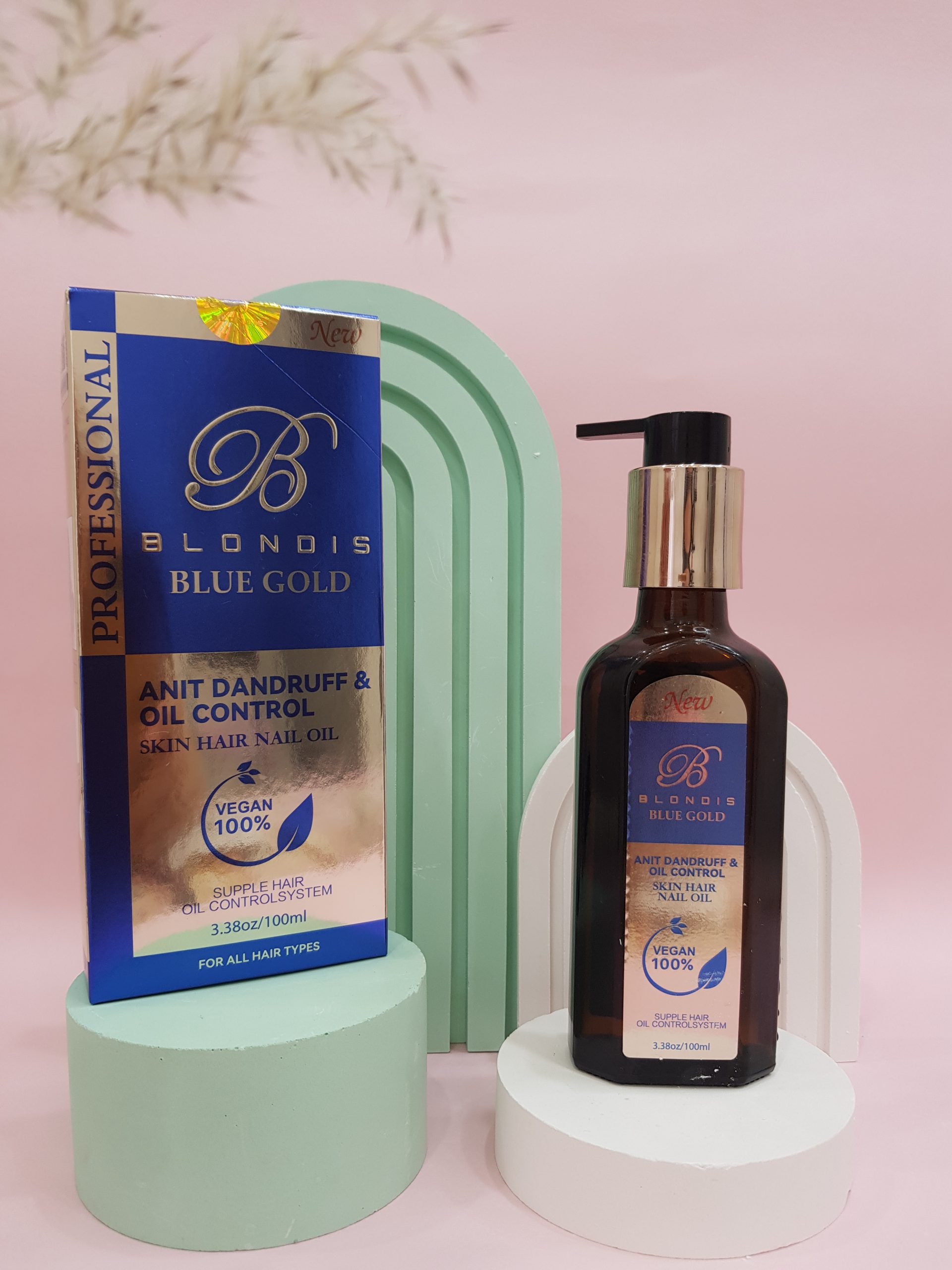 روغن مو بلوندیس بلو گلد blondis blue gold,مخصوص مو و ناخن و پوست — تصویر ۲
