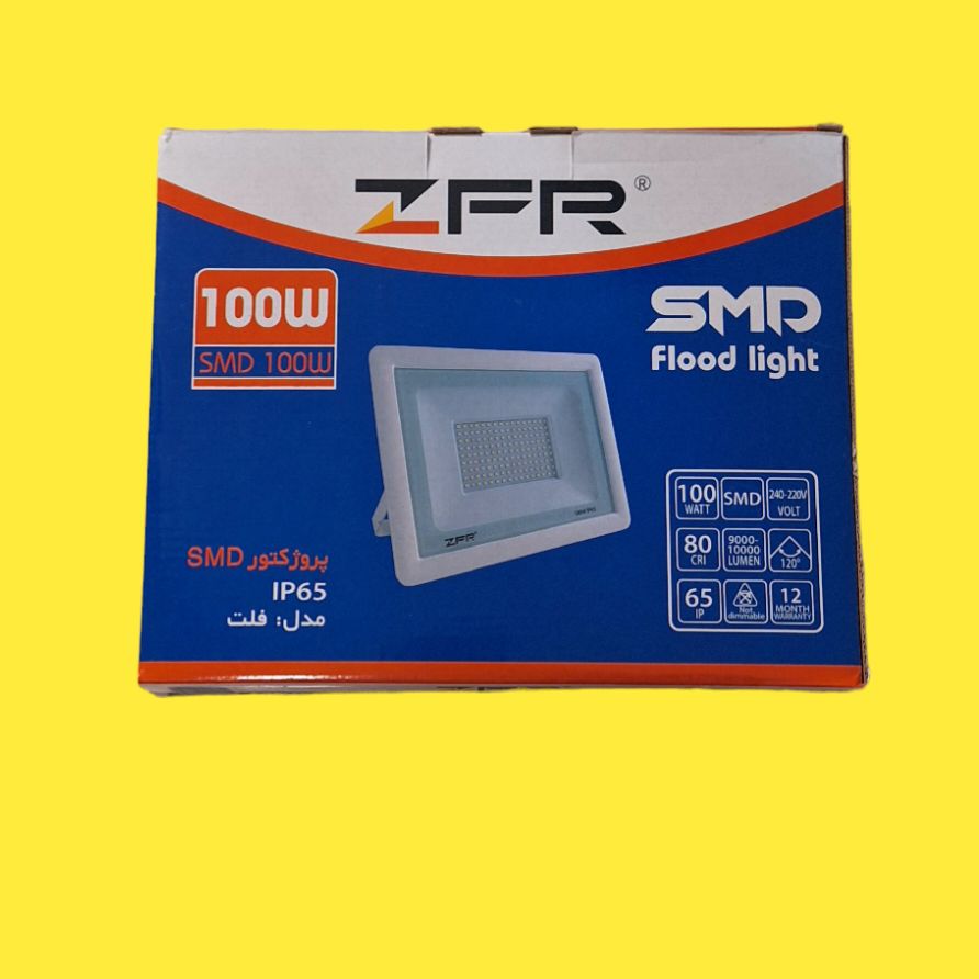 پروژکتور ال ای دی 100 وات مدل فلت برند ZFR — تصویر ۳