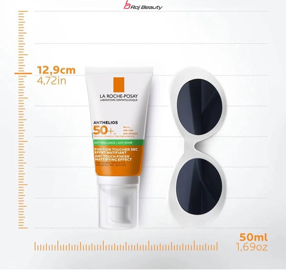 کرم ضد آفتاب بی رنگ مخصوص پوست چرب و مختلط و مستعد جوش لاروش پوزای +La Roche-Posay Anthelios XL Anti Shine Dry Touch Sunscreen Gel Cream SPF50 — تصویر ۳