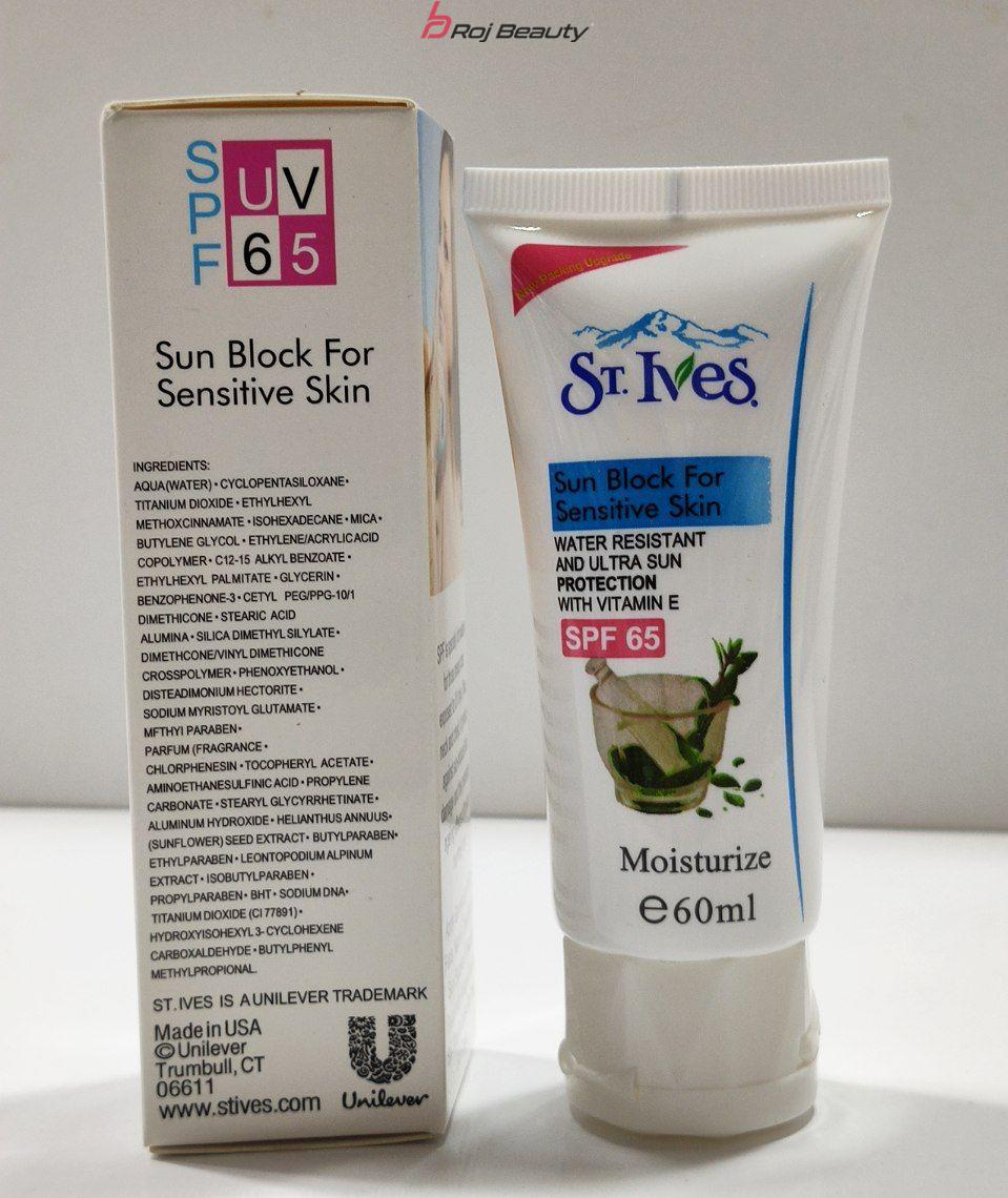 ضد آفتاب Stives مخصوص صورت وکل بدن برای پوست های حساس SPF65 — تصویر ۸
