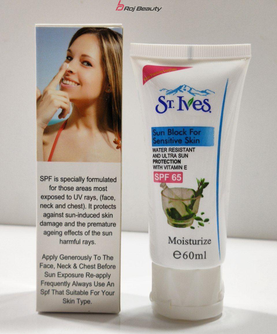 ضد آفتاب Stives مخصوص صورت وکل بدن برای پوست های حساس SPF65 — تصویر ۴