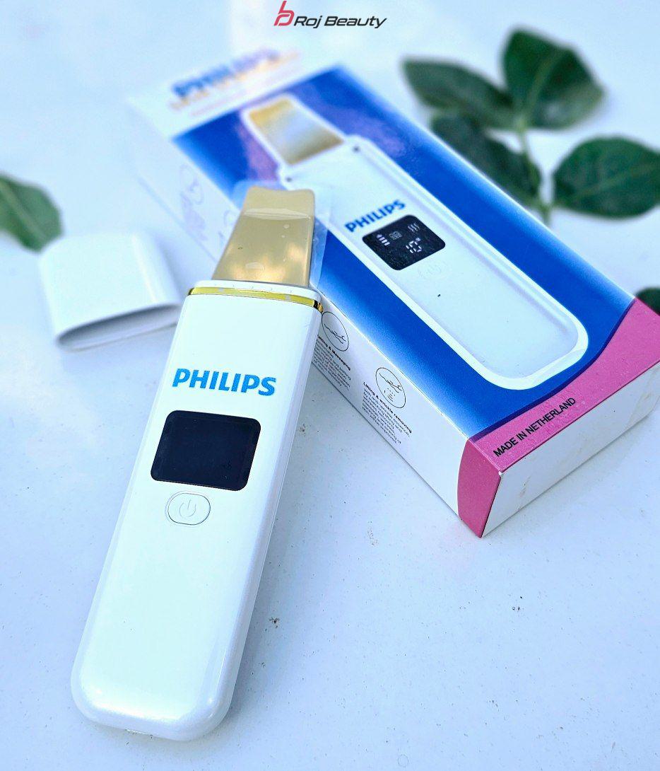 دستگاه اتوی پوست درما اف التراسونیک فیلیپس هلند دیجیتالی تیغه گلد4کارهPHILIPS