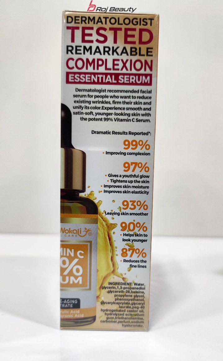 سرم ووکالی ویتامین سی C99٪ Cدو قلو Wokali Vitamin C Fruit Of The Wokali Vitamin c facial serum100ml — تصویر ۶