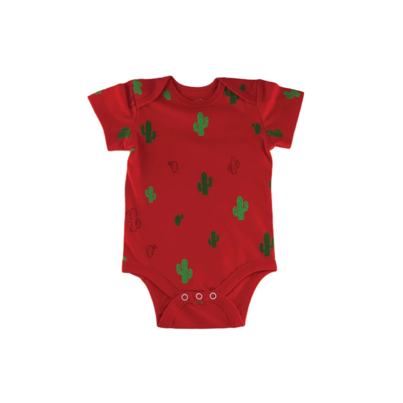 بادی آستین کوتاه نوزادی شابن مدل کاکتوس — تصویر ۲