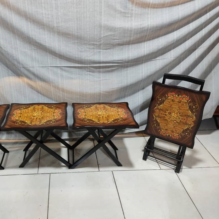 میز عسلی تاشو چمدانی طرح آتش چهار عددی — تصویر ۵