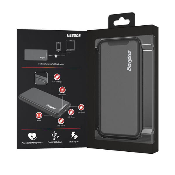 پاوربانک ENERGIZER مدل UE8006-8000 — تصویر ۲