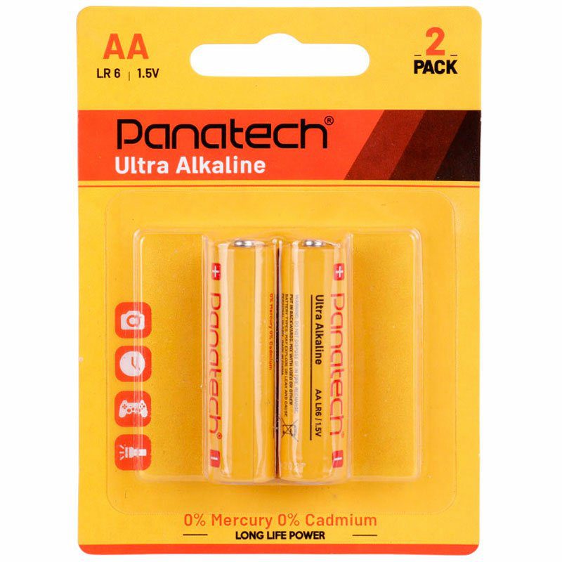 باتری قلمی پاناتک (Panatech) مدل Ultra Alkaline LR6 AA (کارتی 2 تایی)