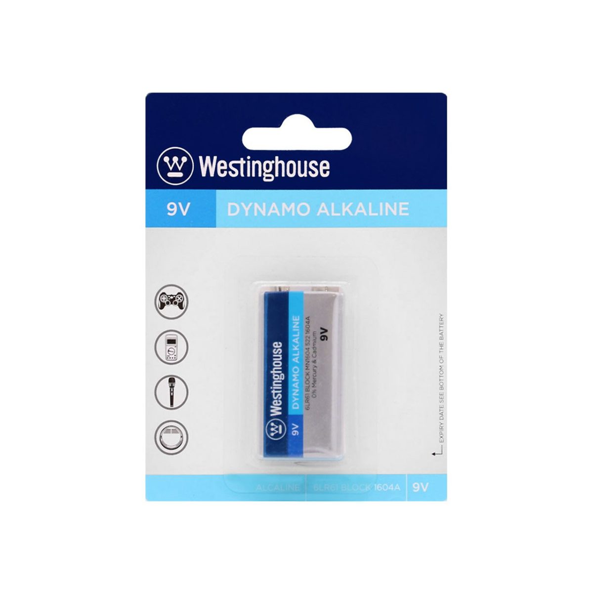 باتری کتابی Westinghouse DYNAMO ALKALINE مدل 6LR61 کارتی
