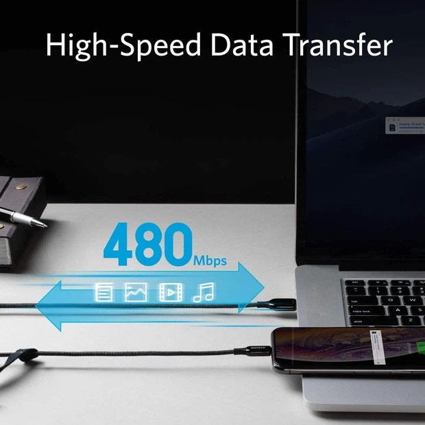 کابل USB به Lightning انکر Anker A8823H11 طول 1.8 متر — تصویر ۴