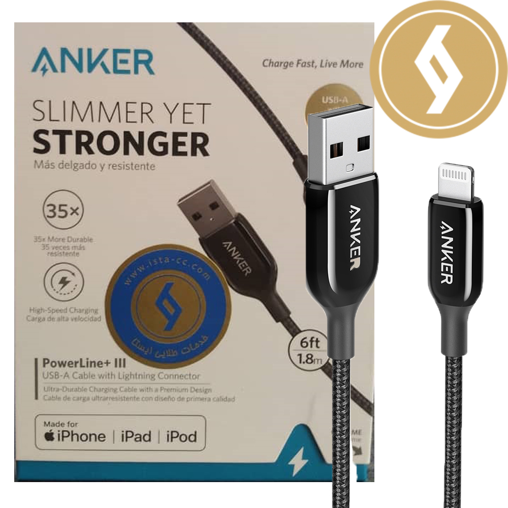 کابل USB به Lightning انکر Anker A8823H11 طول 1.8 متر — تصویر ۲
