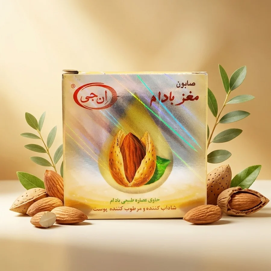 صابون مغز بادام ان جی مرطوب‌کننده و ضد لک طبیعی — تصویر ۲