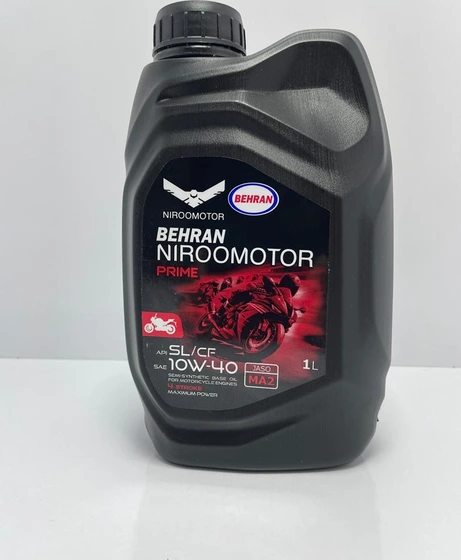 روغن موتور سیکلت بهران نیرو موتور 10w40 ma یک لیتری — تصویر ۲