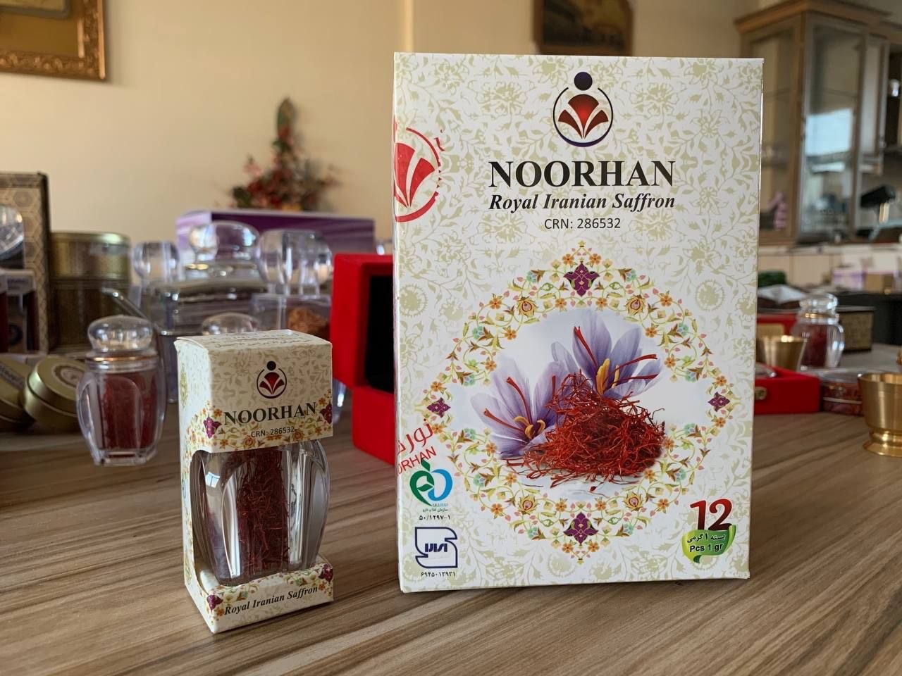زعفران سرگل ممتاز 12 عددی 1گرم اقتصادی — تصویر ۲