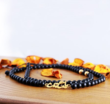 گردنبند سنگی پلاک یاحسین