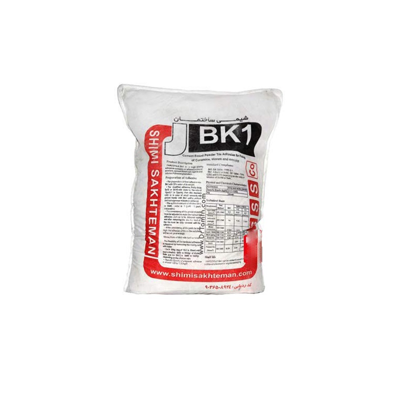 چسب کاشی پودری شیمی ساختمان مدل BK1-طوسی (20 کیلوگرمی)