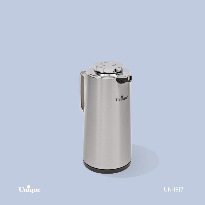 فلاسک 1 لیتر استیل شیشه دار یونیک طرح ژاپن کد UN-1817